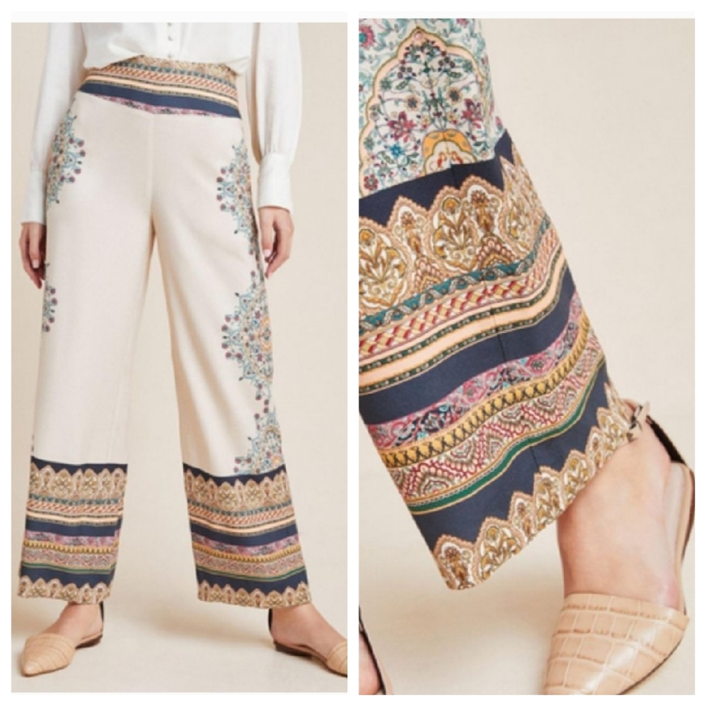 Farm Rio Bandana Handkerchief Wide Leg Pants